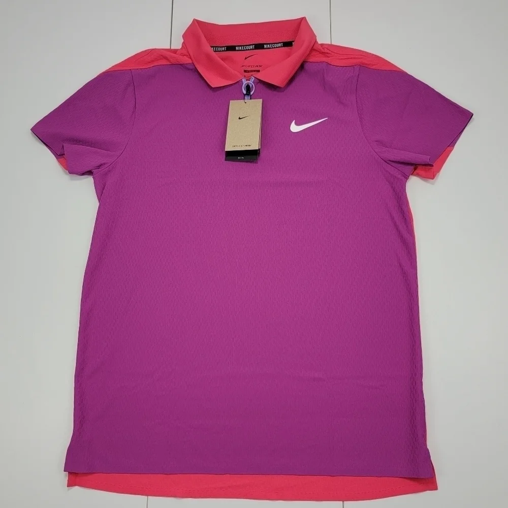 Nike Advantage Slam Polo Shirt Dri-FIT Mens Size M FQ2015-518 Fuchsia New $105